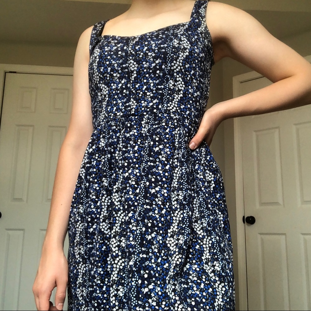 blue & white summer dress